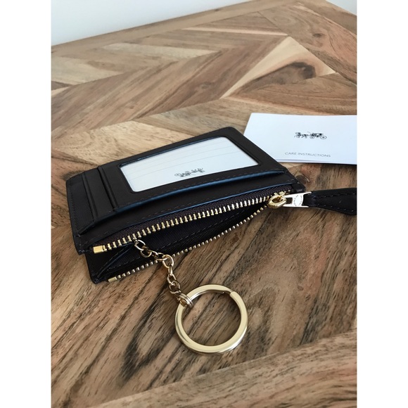 NWT Coach Dark Purple Python Leather Mini Wallet - Picture 3 of 4